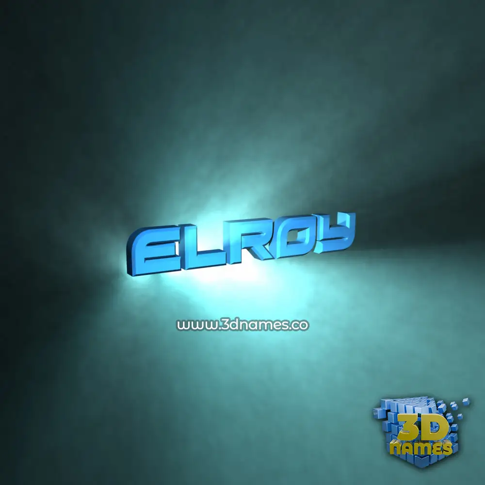 elroy in Light Shine style - 3D name wallpaper