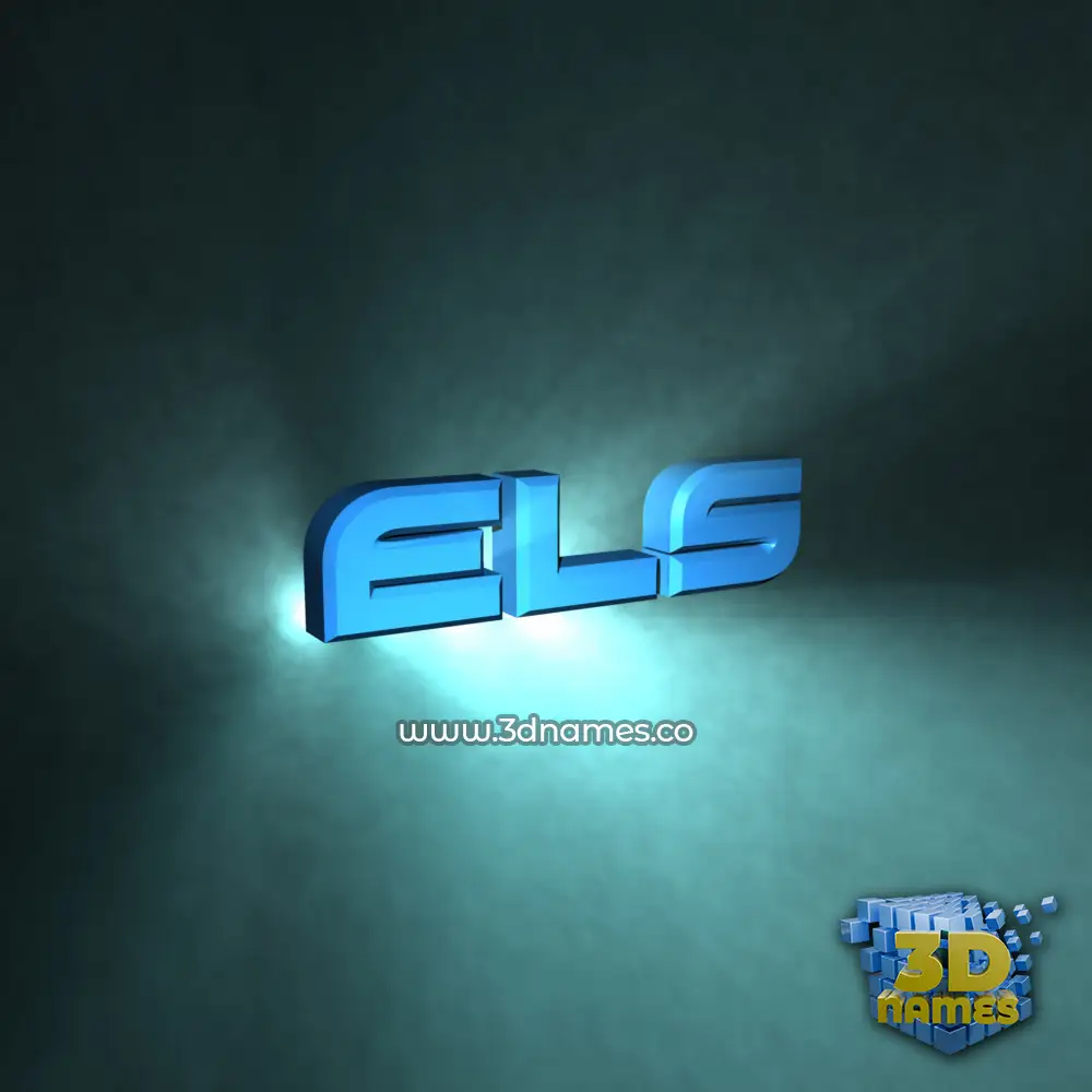 els in Light Shine style - 3D name wallpaper