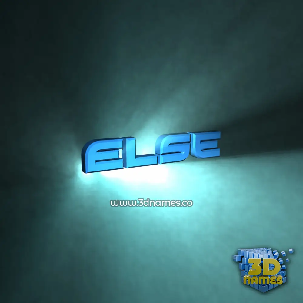 else in Light Shine style - 3D name wallpaper