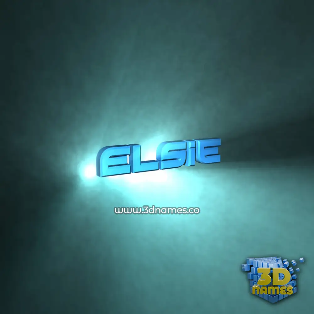 elsie in Light Shine style - 3D name wallpaper