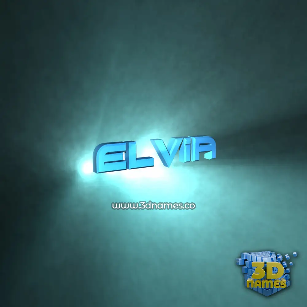 elvia in Light Shine style - 3D name wallpaper