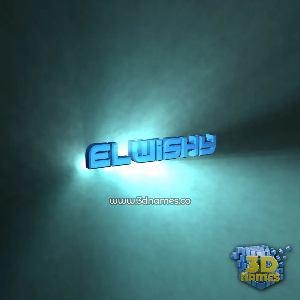 elwishy in Light Shine style - 3D name wallpaper