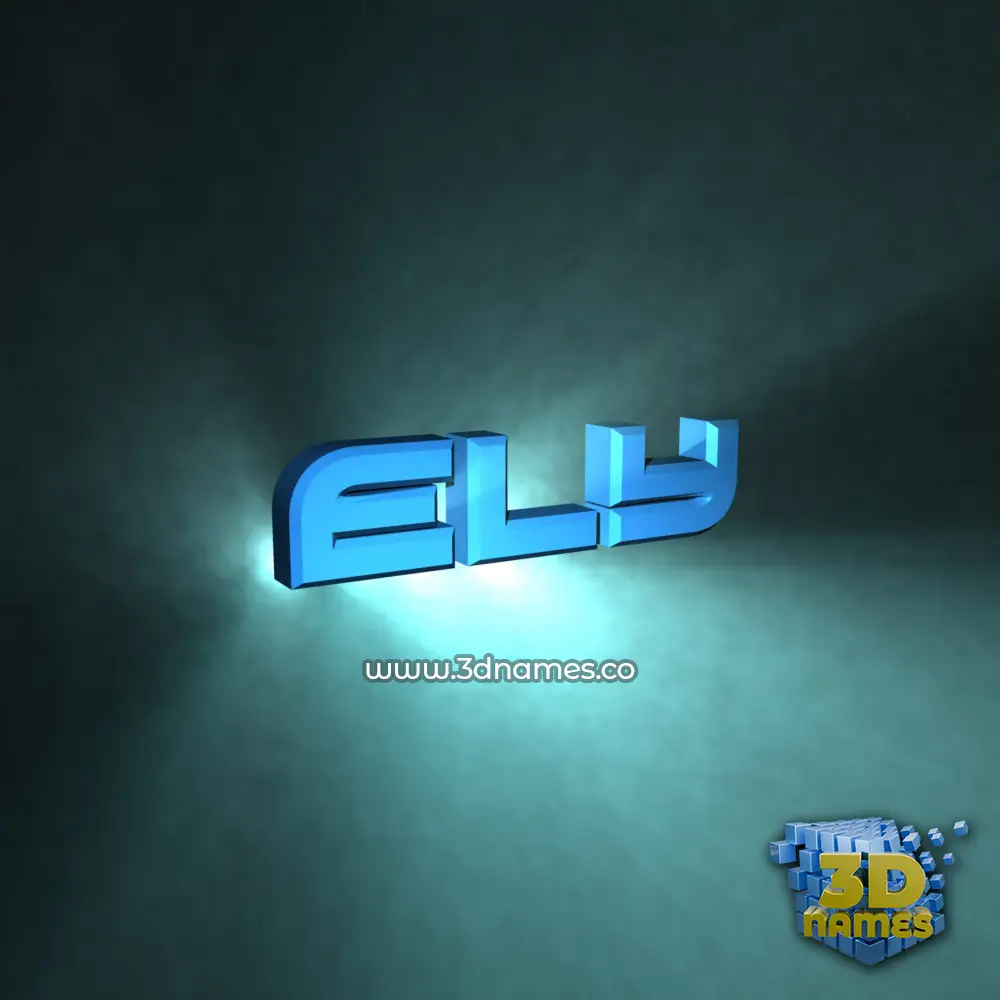 ely in Light Shine style - 3D name wallpaper
