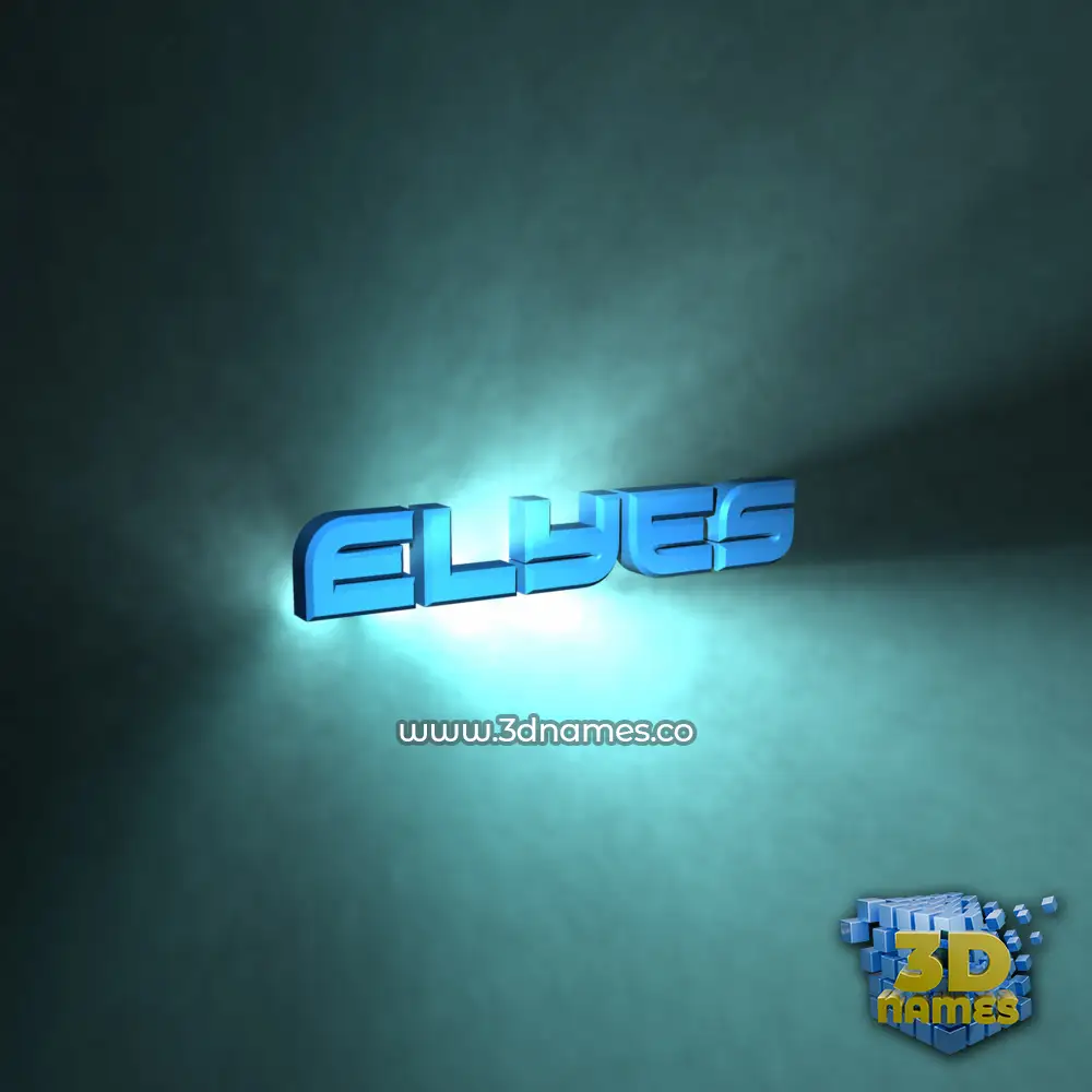 elyes in Light Shine style - 3D name wallpaper