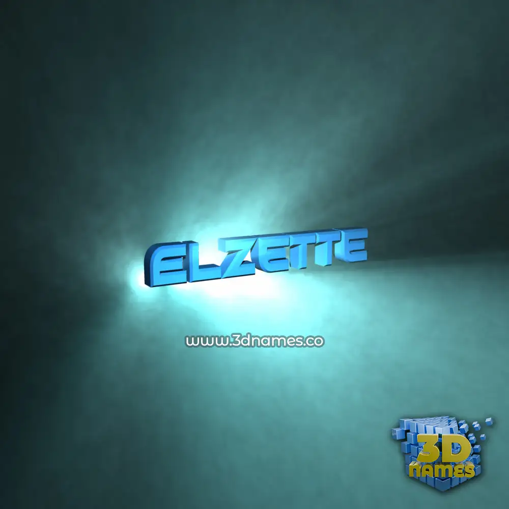 elzette in Light Shine style - 3D name wallpaper