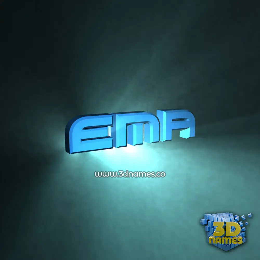 ema in Light Shine style - 3D name wallpaper