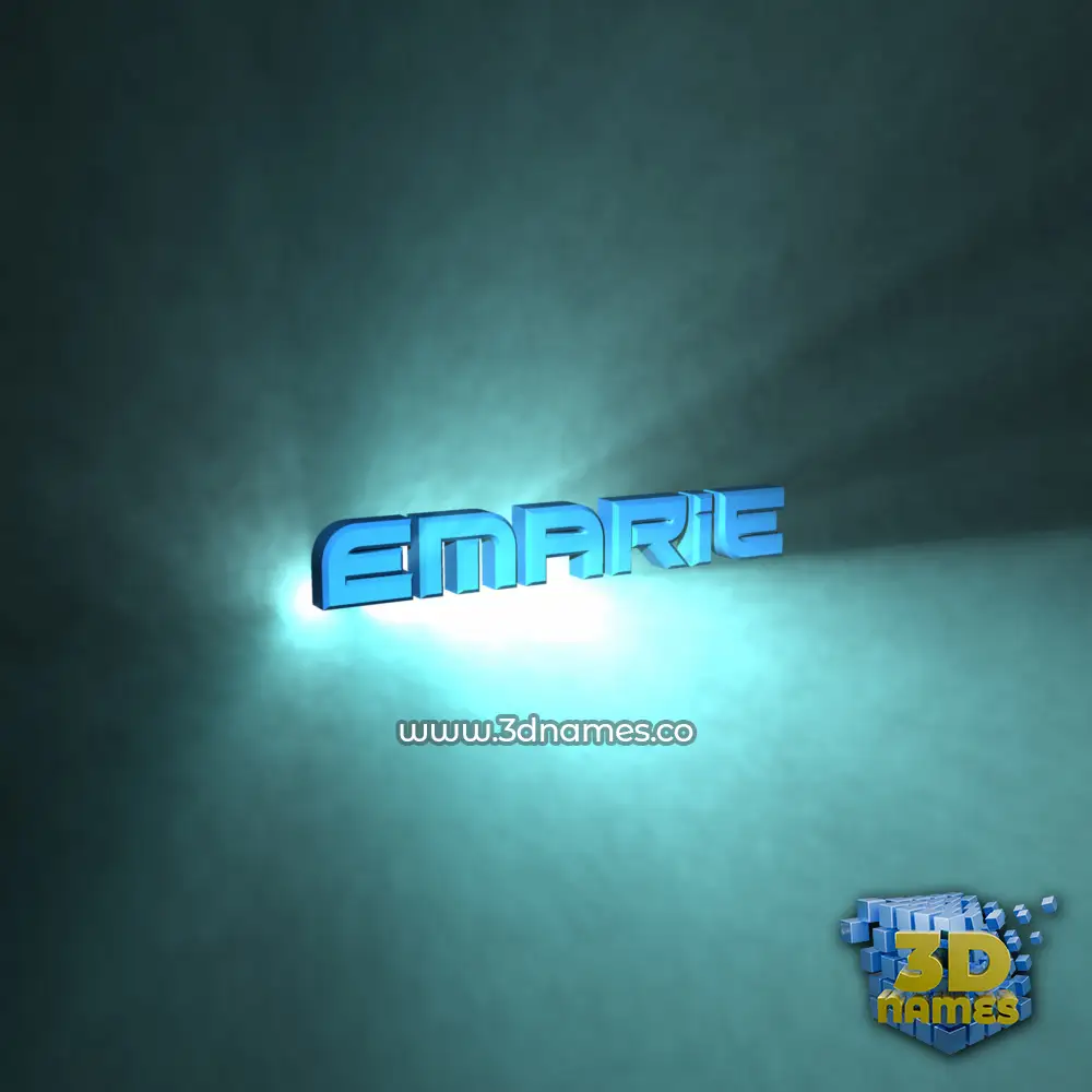 emarie in Light Shine style - 3D name wallpaper