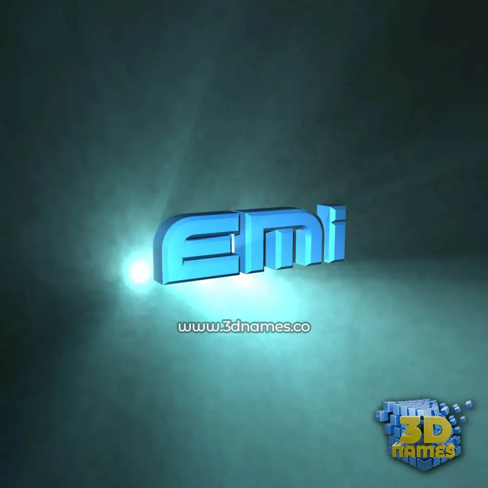 emi in Light Shine style - 3D name wallpaper