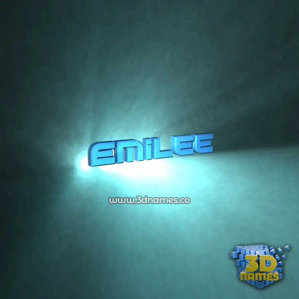 emilee in Light Shine style - 3D name wallpaper