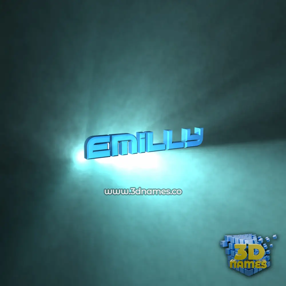 emilly in Light Shine style - 3D name wallpaper