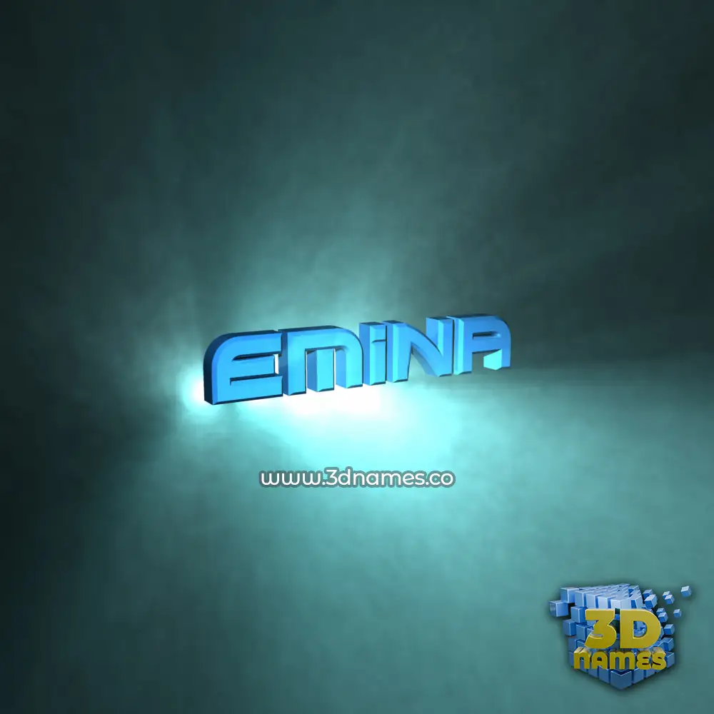 emina in Light Shine style - 3D name wallpaper