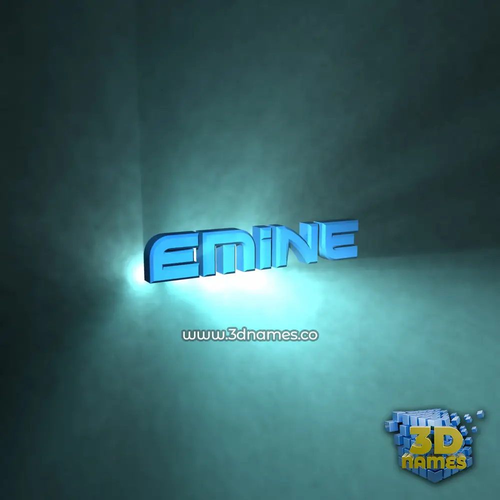 emine in Light Shine style - 3D name wallpaper