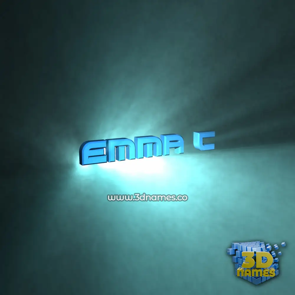 emma c in Light Shine style - 3D name wallpaper
