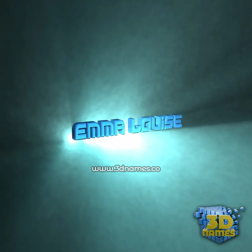 emma louise in Light Shine style - 3D name wallpaper