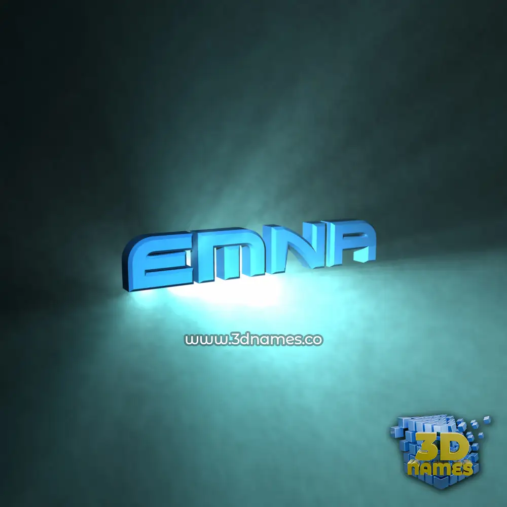 emna in Light Shine style - 3D name wallpaper