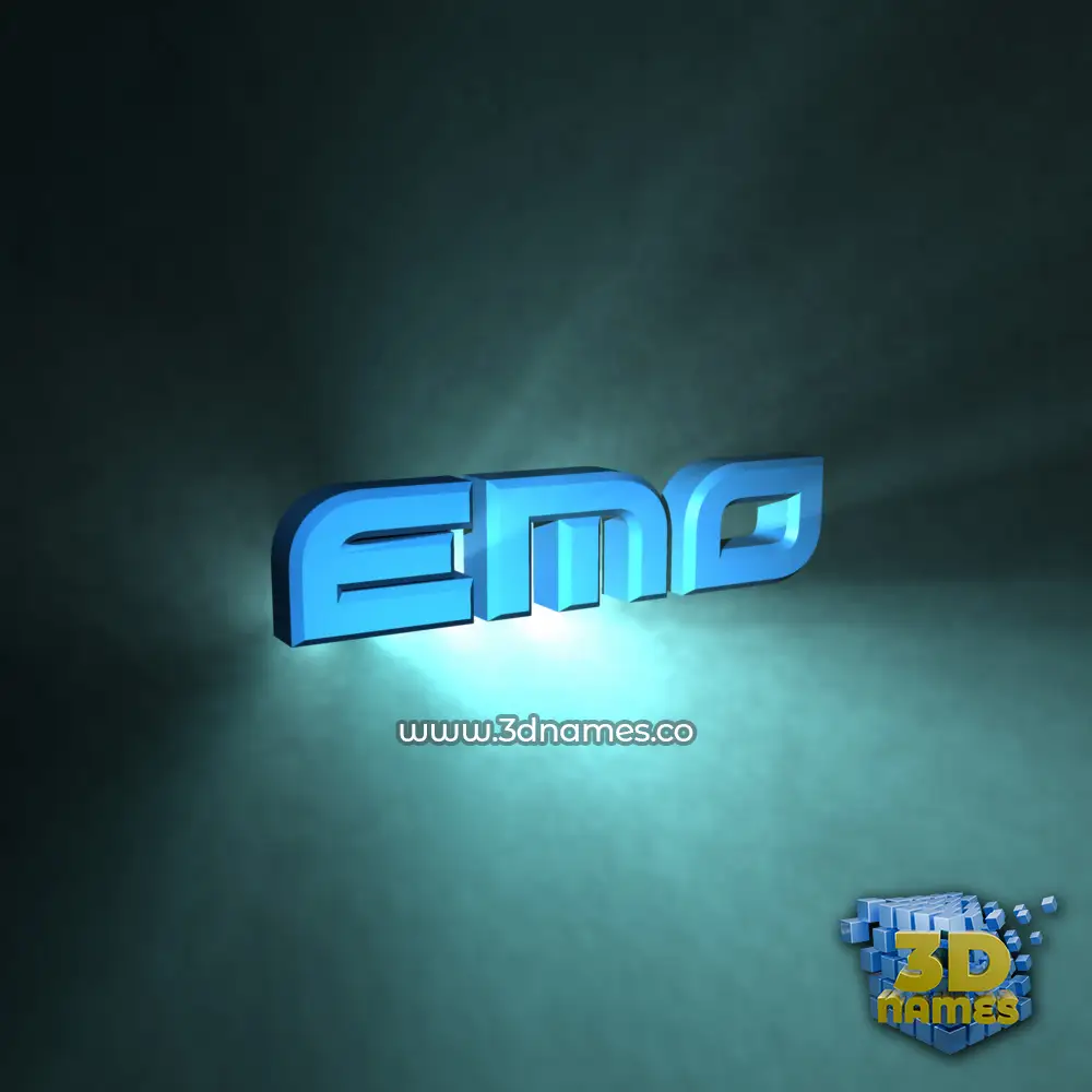 emo in Light Shine style - 3D name wallpaper
