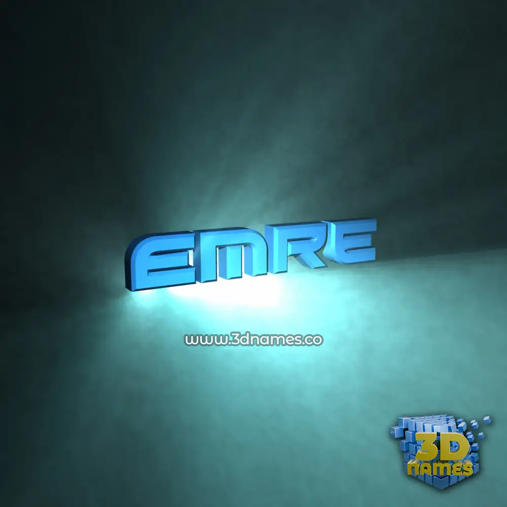 emre in Light Shine style - 3D name wallpaper