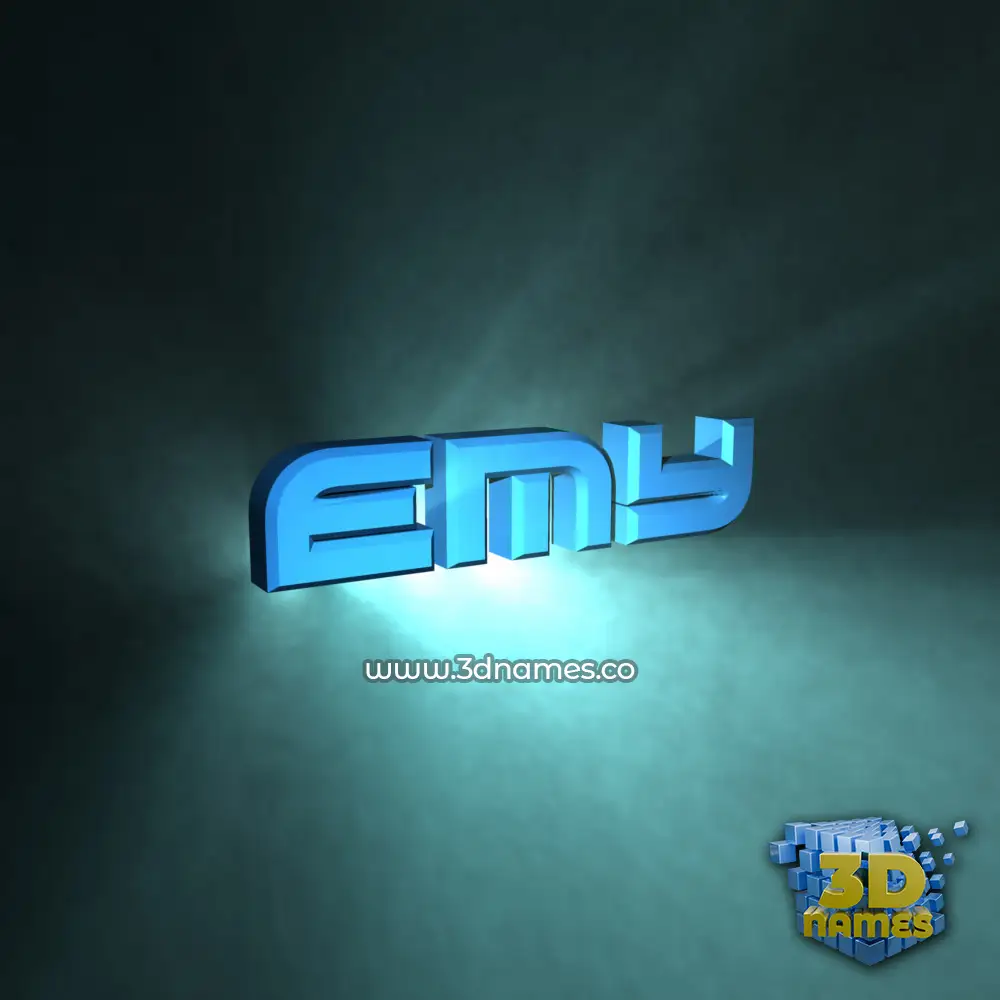 emy in Light Shine style - 3D name wallpaper