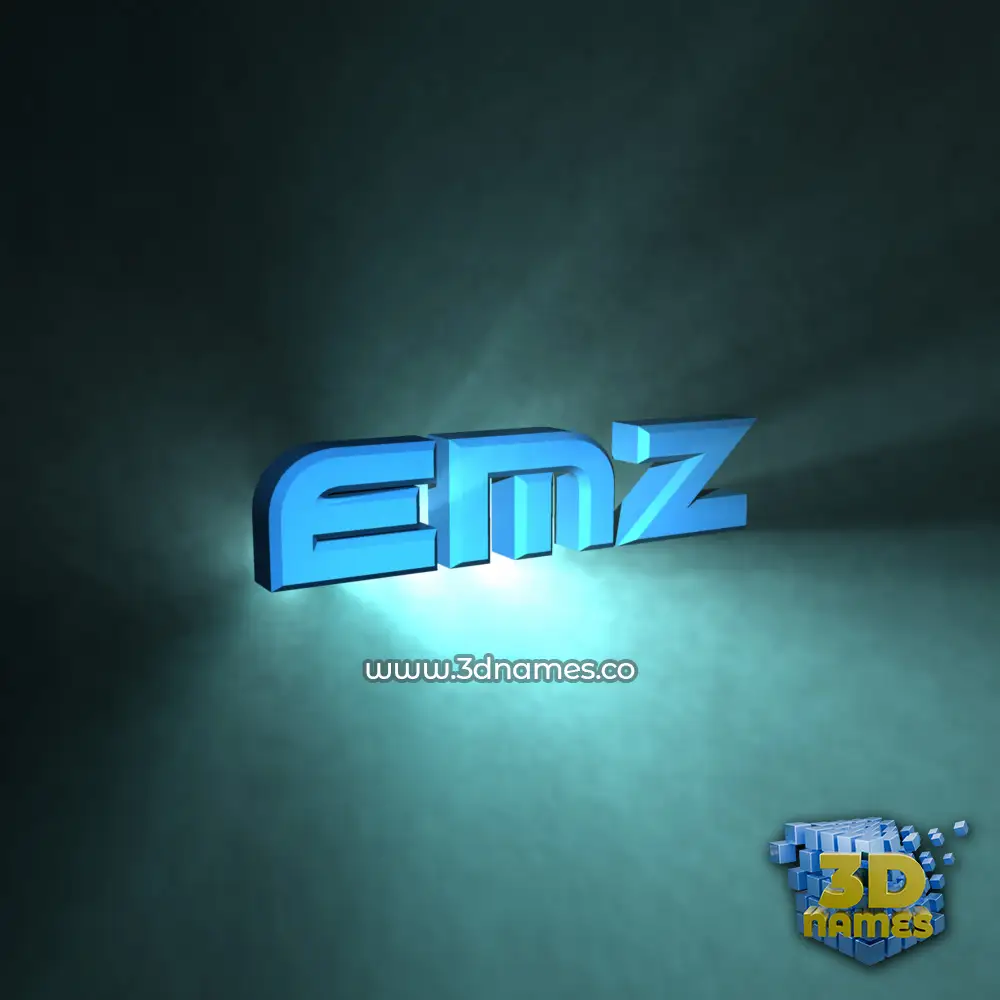 emz in Light Shine style - 3D name wallpaper