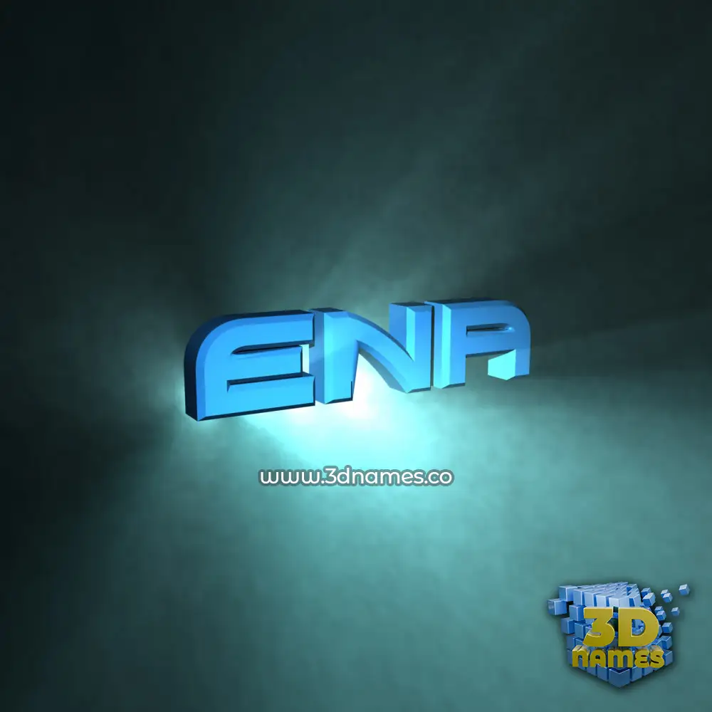 ena in Light Shine style - 3D name wallpaper