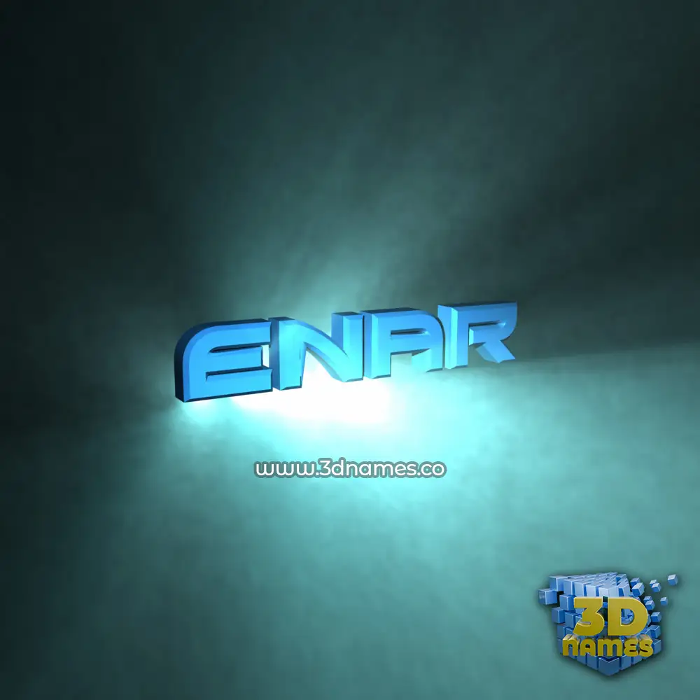 enar in Light Shine style - 3D name wallpaper