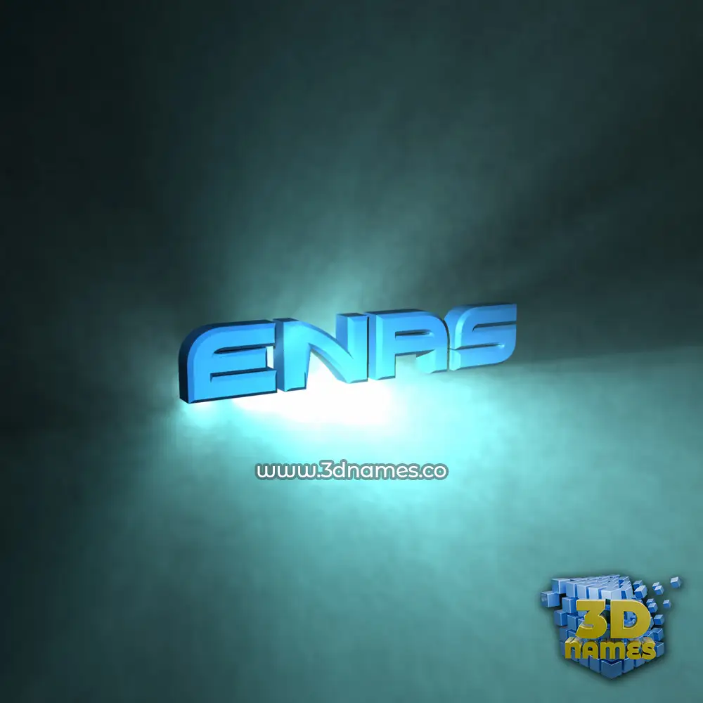 enas in Light Shine style - 3D name wallpaper