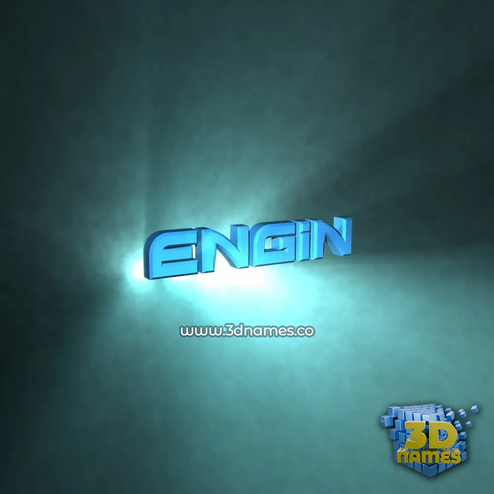 engin in Light Shine style - 3D name wallpaper