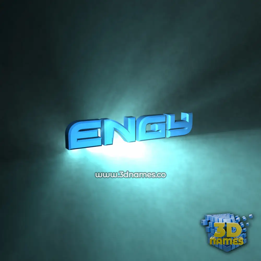 engy in Light Shine style - 3D name wallpaper