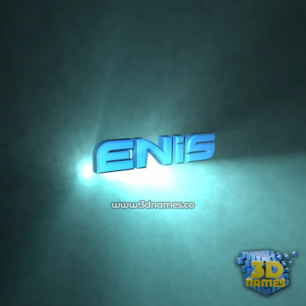 enis in Light Shine style - 3D name wallpaper