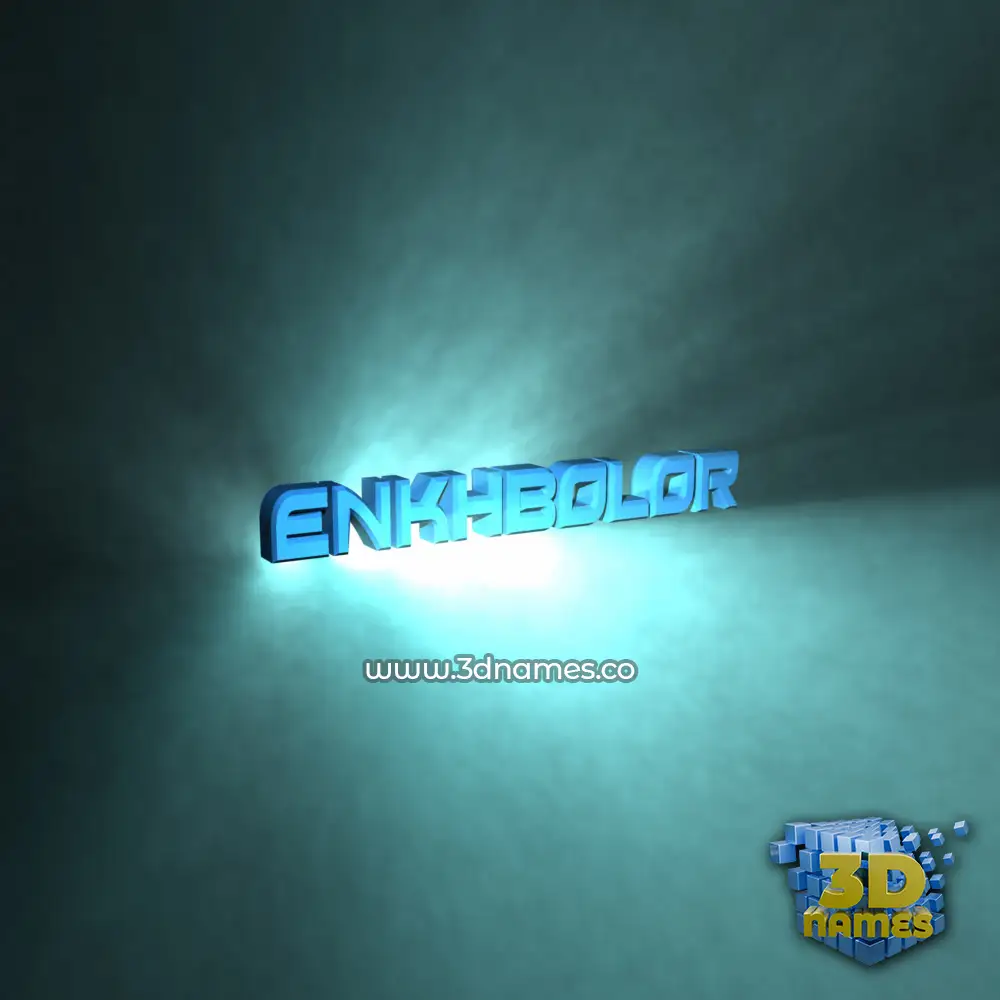 enkhbolor in Light Shine style - 3D name wallpaper