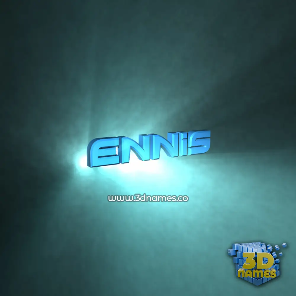 ennis in Light Shine style - 3D name wallpaper