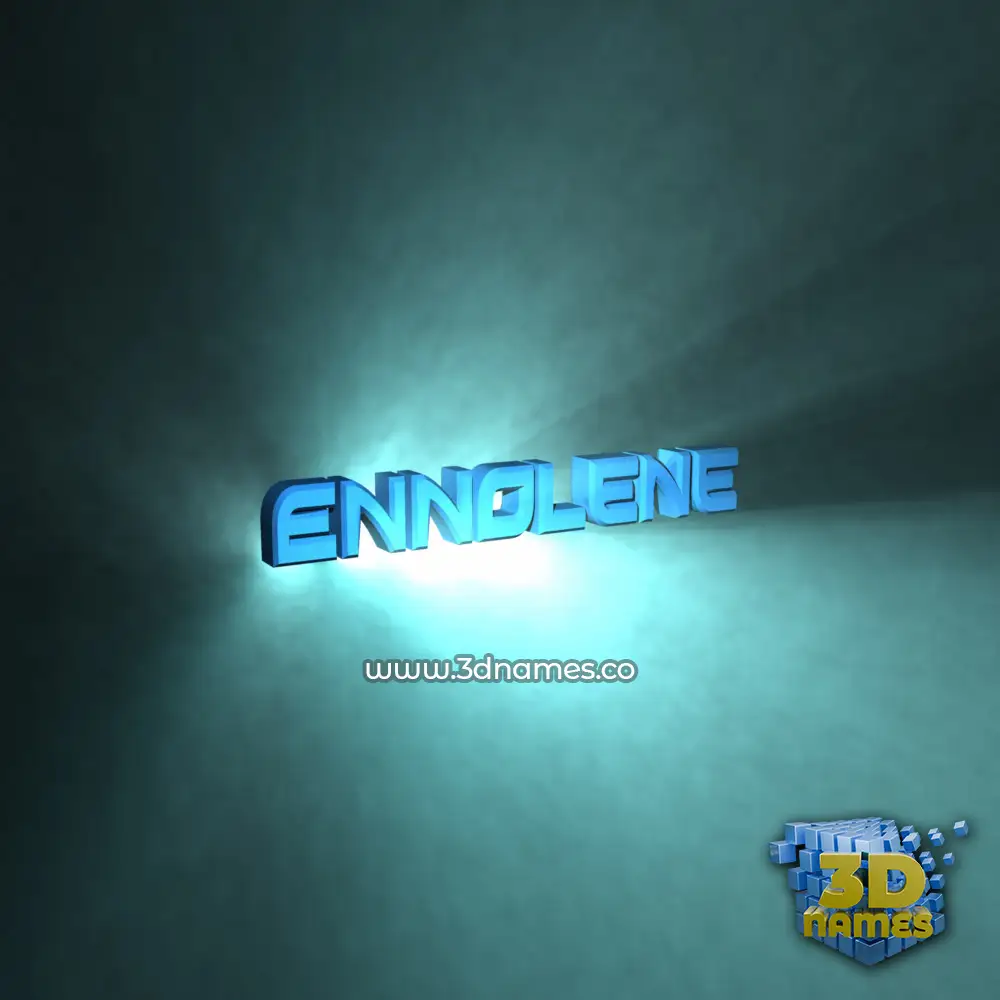 ennolene in Light Shine style - 3D name wallpaper