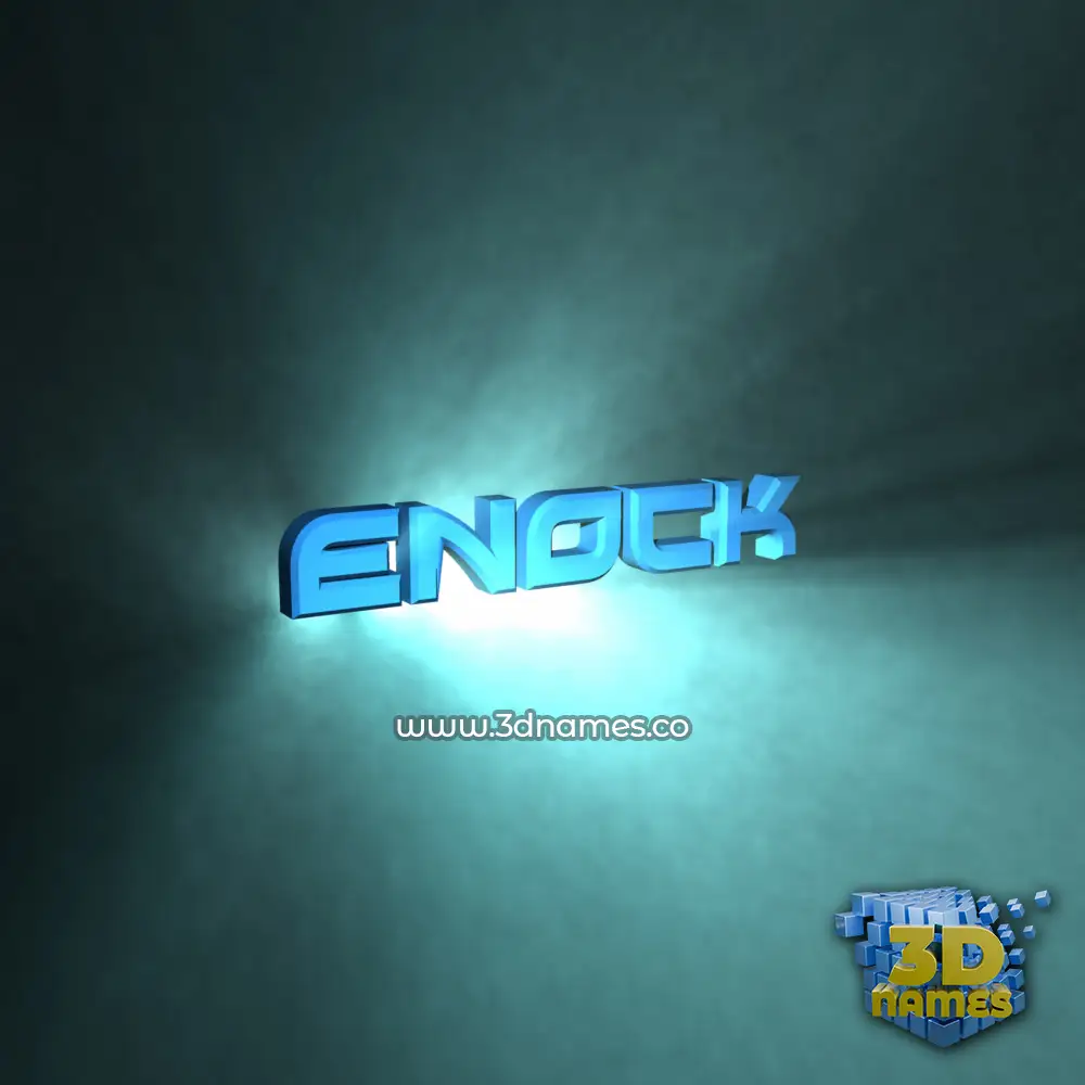 enock in Light Shine style - 3D name wallpaper