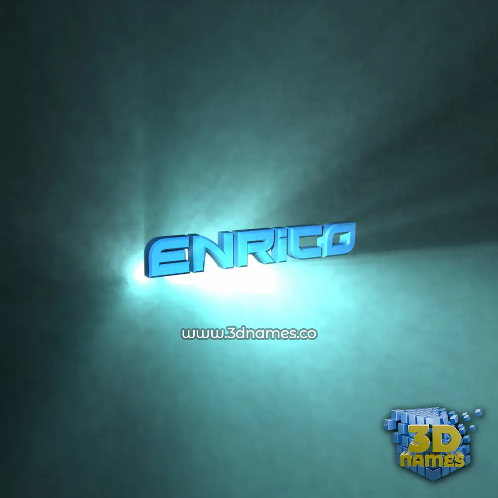 enrico in Light Shine style - 3D name wallpaper