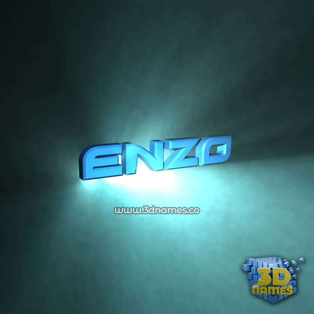enzo in Light Shine style - 3D name wallpaper