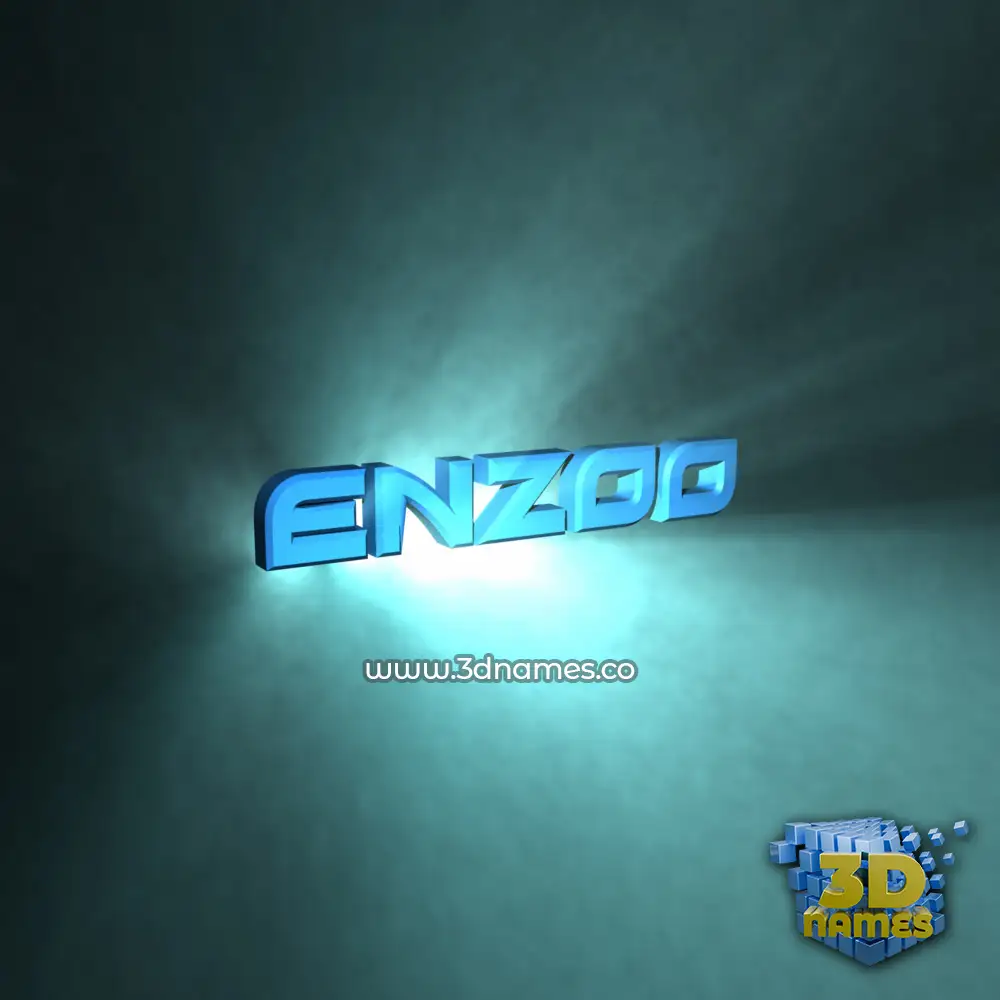 enzoo in Light Shine style - 3D name wallpaper