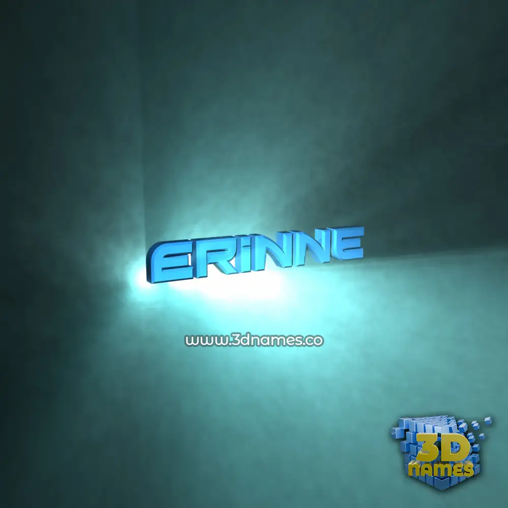 erinne in Light Shine style - 3D name wallpaper
