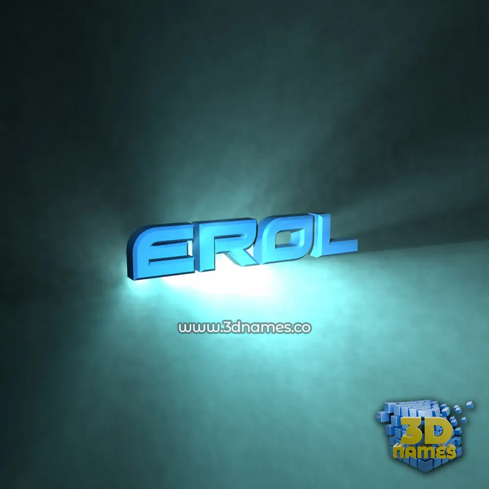 erol in Light Shine style - 3D name wallpaper