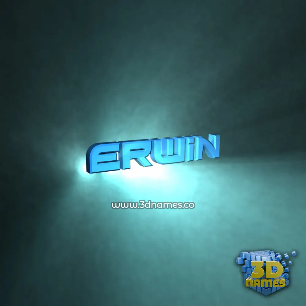 erwin in Light Shine style - 3D name wallpaper