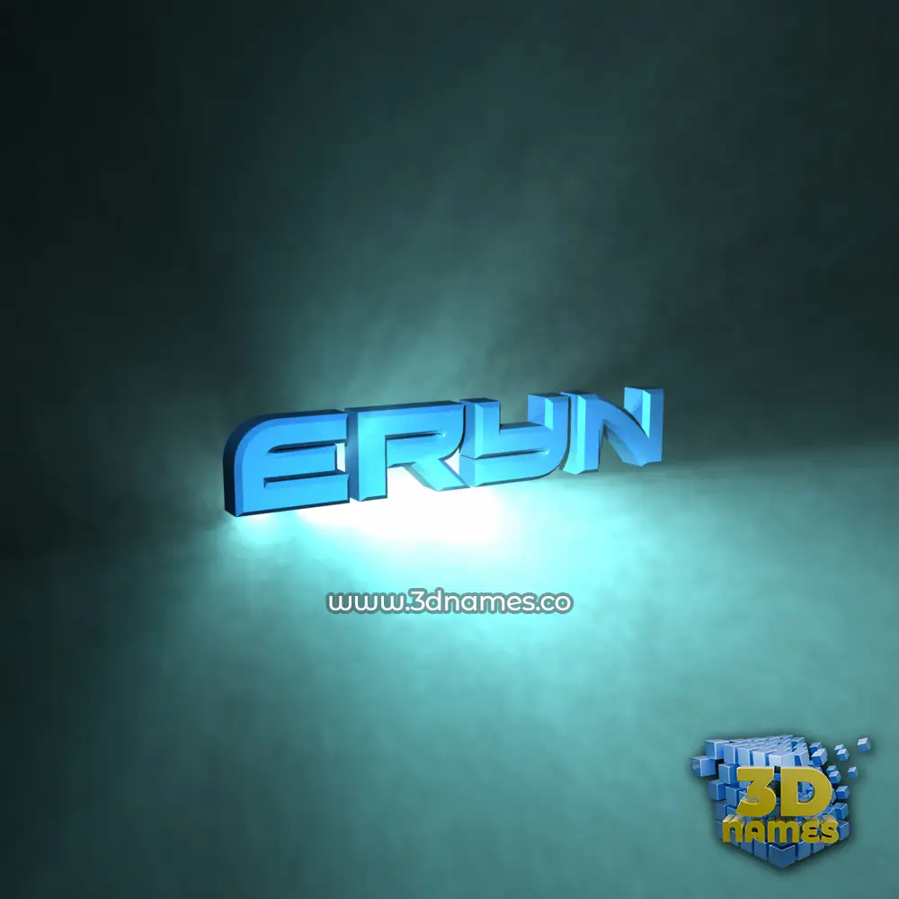 eryn in Light Shine style - 3D name wallpaper