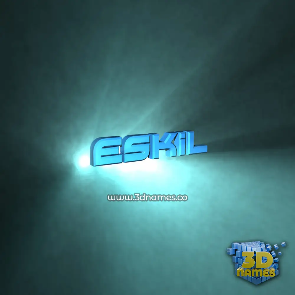 eskil in Light Shine style - 3D name wallpaper