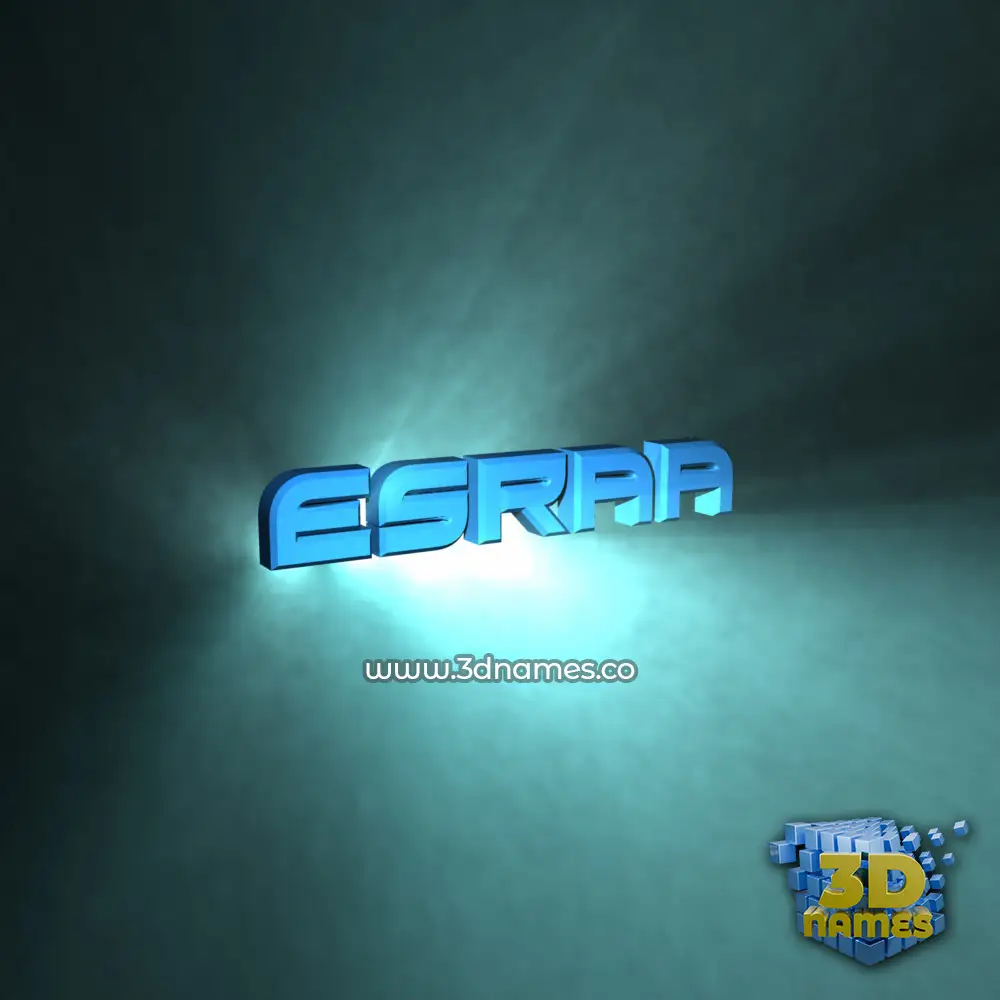 esraa in Light Shine style - 3D name wallpaper