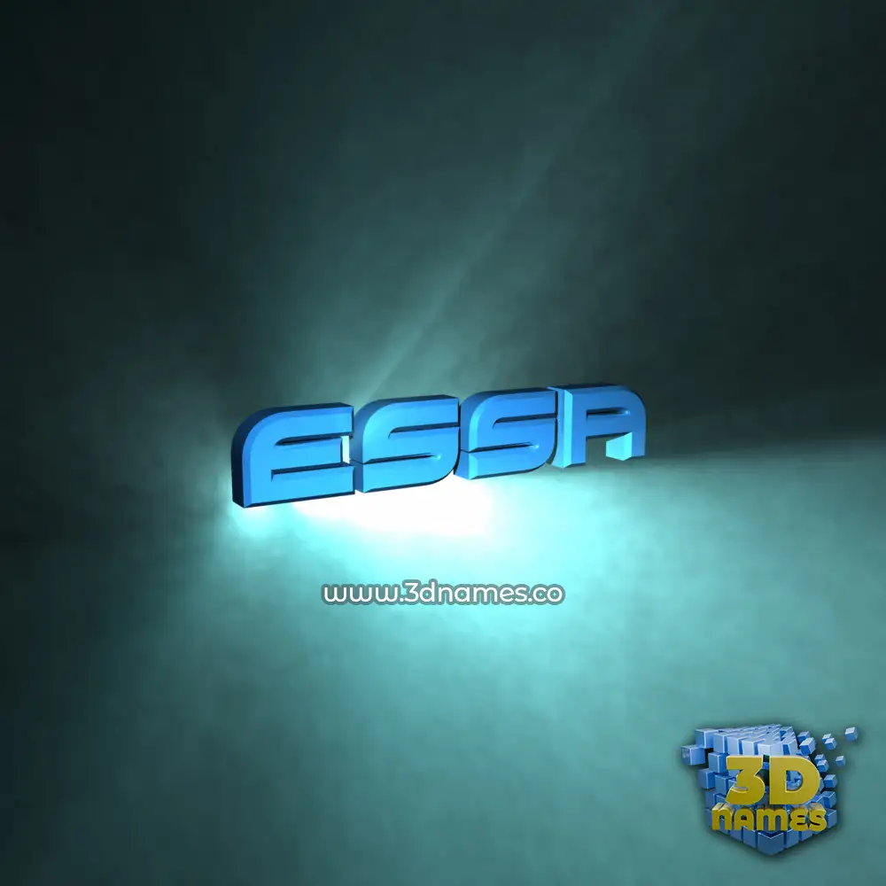 essa in Light Shine style - 3D name wallpaper