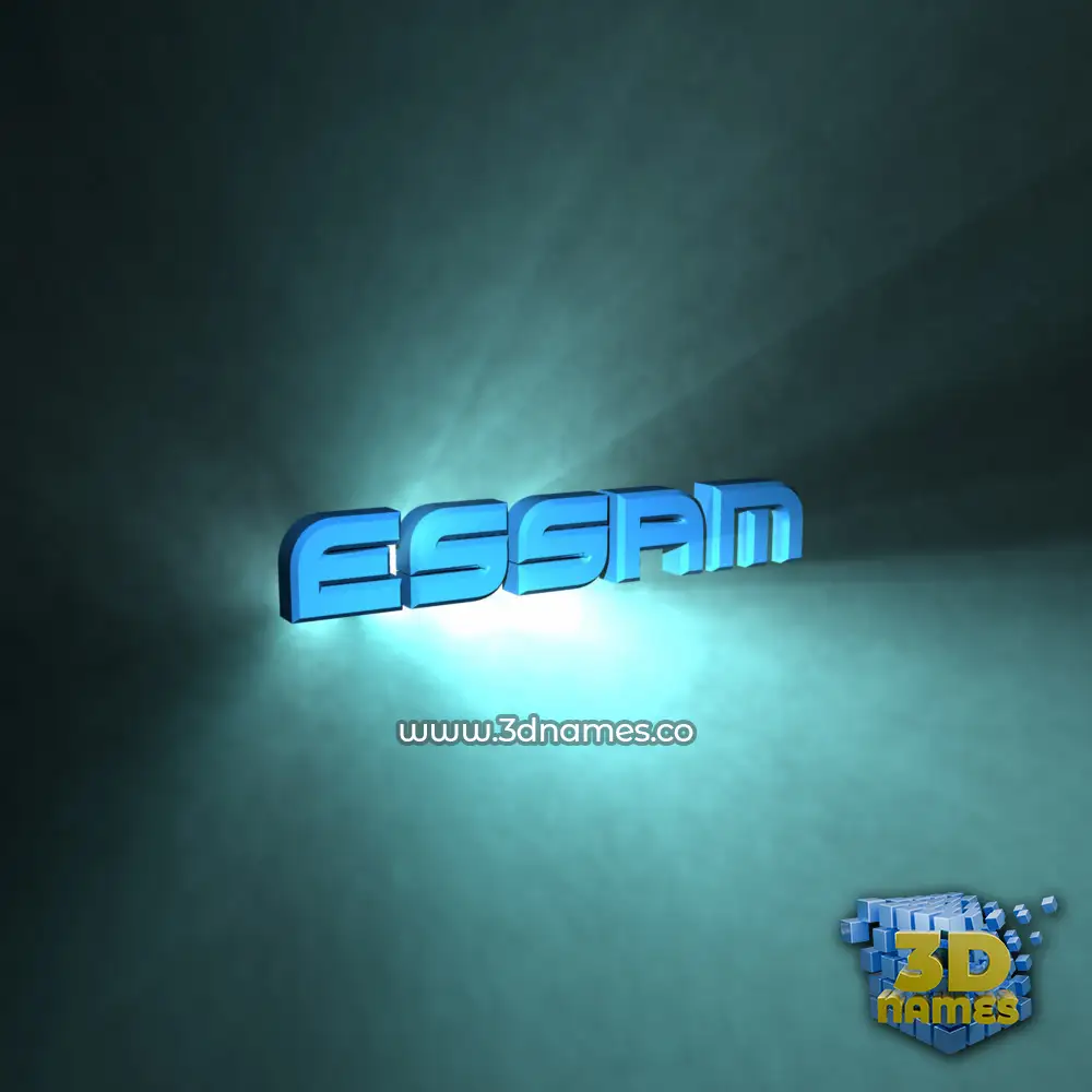 essam in Light Shine style - 3D name wallpaper