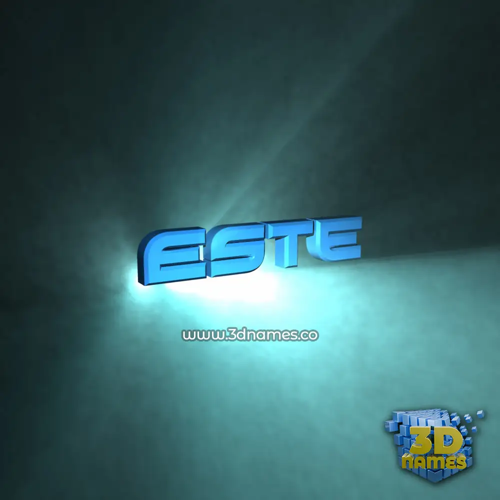 este in Light Shine style - 3D name wallpaper