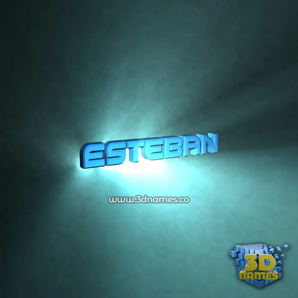 esteban in Light Shine style - 3D name wallpaper