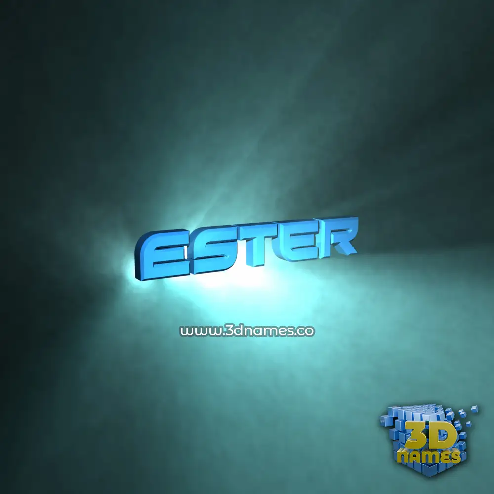 ester in Light Shine style - 3D name wallpaper