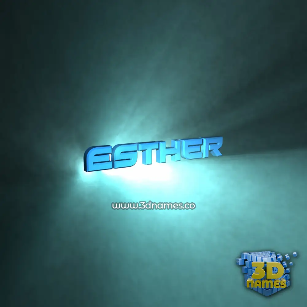 esther in Light Shine style - 3D name wallpaper