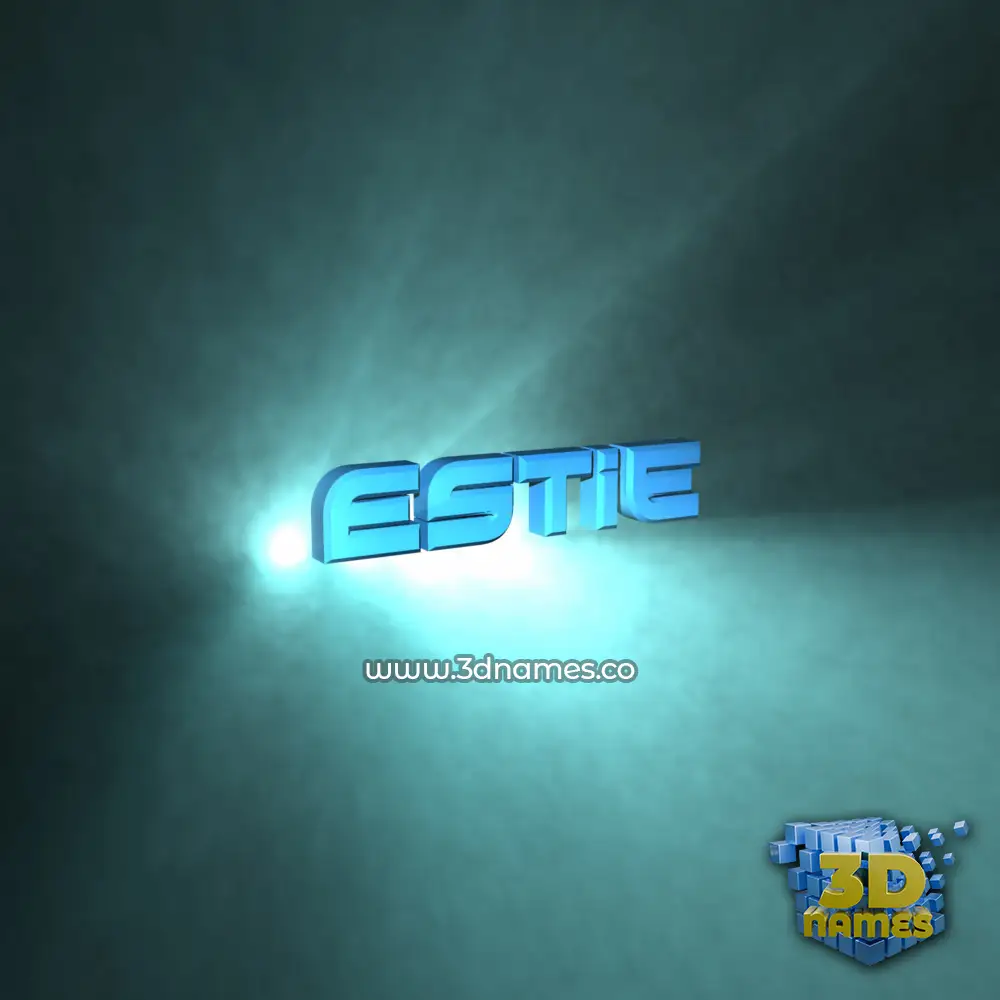 estie in Light Shine style - 3D name wallpaper
