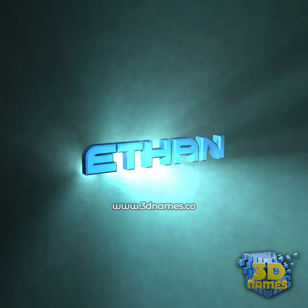 ethan in Light Shine style - 3D name wallpaper